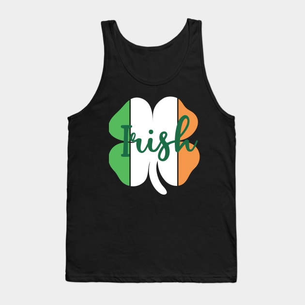 Shamrock with Irish Flag Colors Design for Men, Women, Kids Tank Top by HopeandHobby